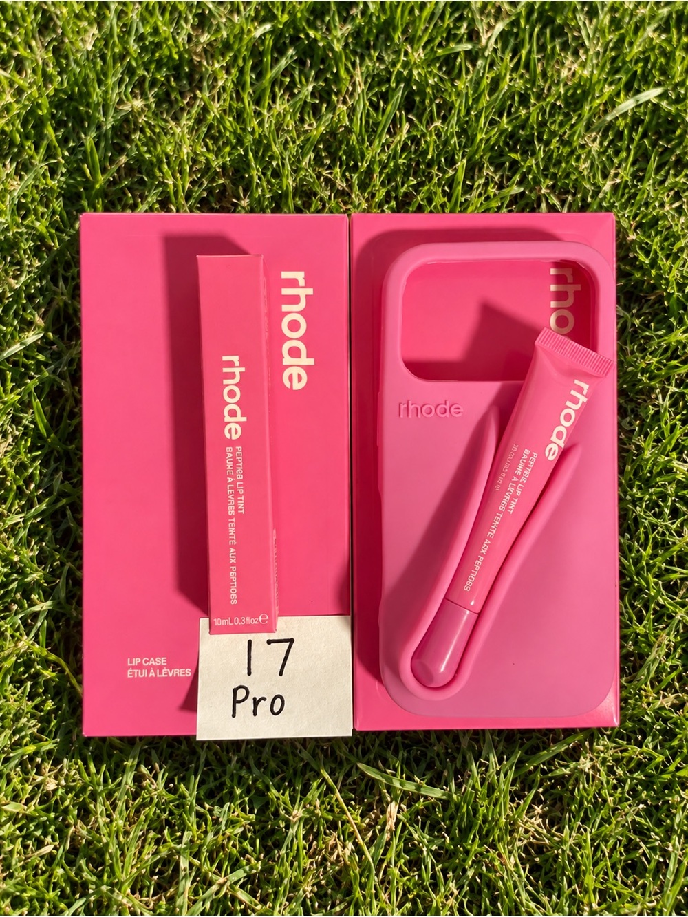 RHODE Pink Lip Case & Matching Lip Tint Bundle for iPhone 17 Pro